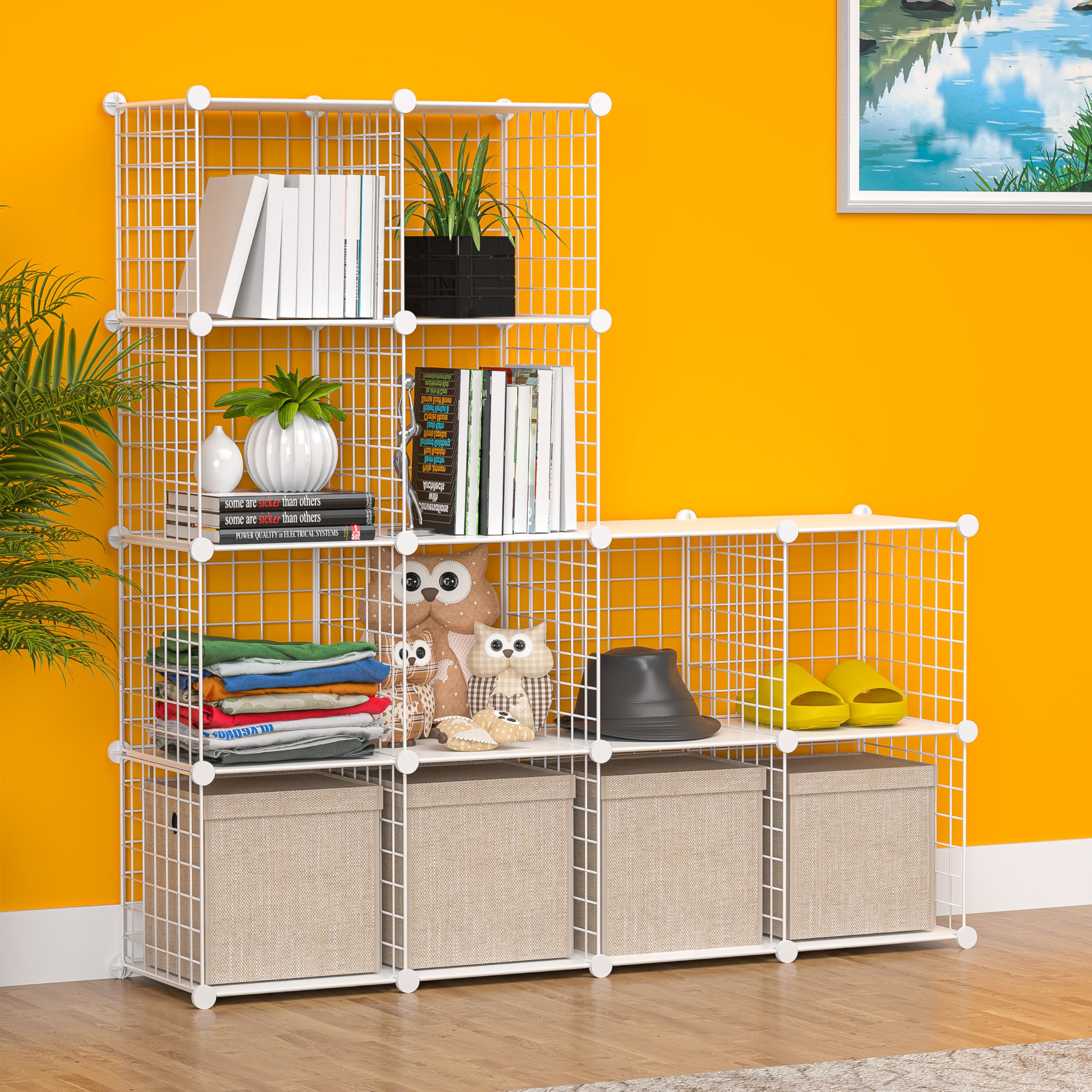 Amazon.com: TUMUCUTE Cube Storage Organizer, Metal 12-Cube Shelves